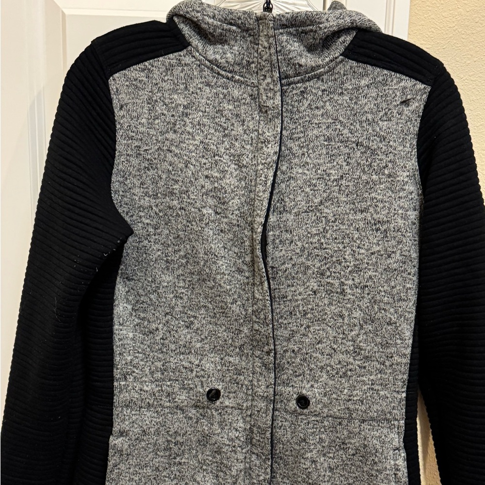 Black and Gray Zip-Up Jacket